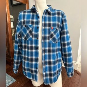 American Outdoorsman Flannel Fleece Sherpa Jacket Sz L